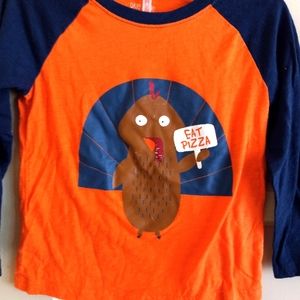 Boys orange and navy blue size 4t long sleeve tee